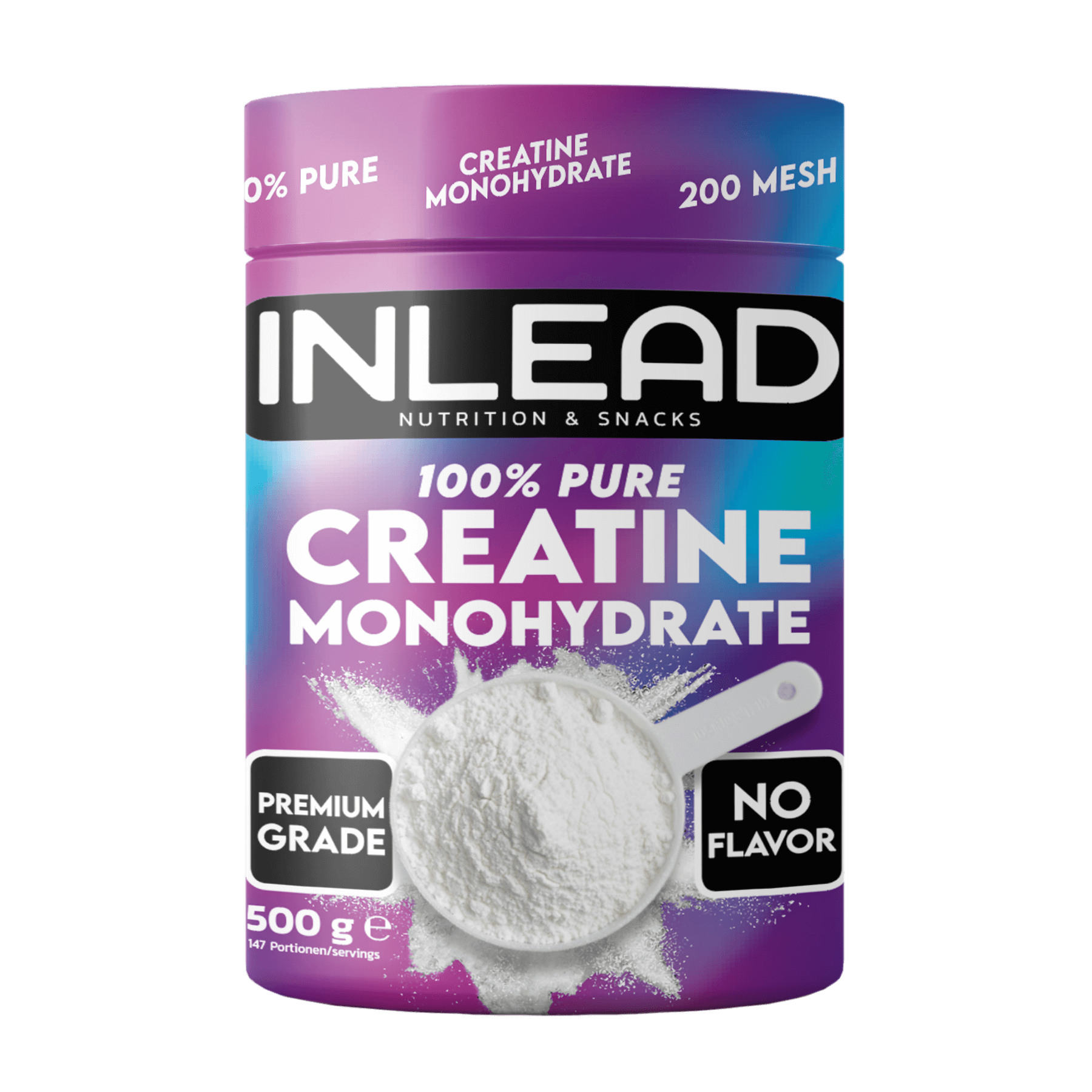 Inlead Creatine Monohydrate Créatine Poudre 500g Vegan Pure
