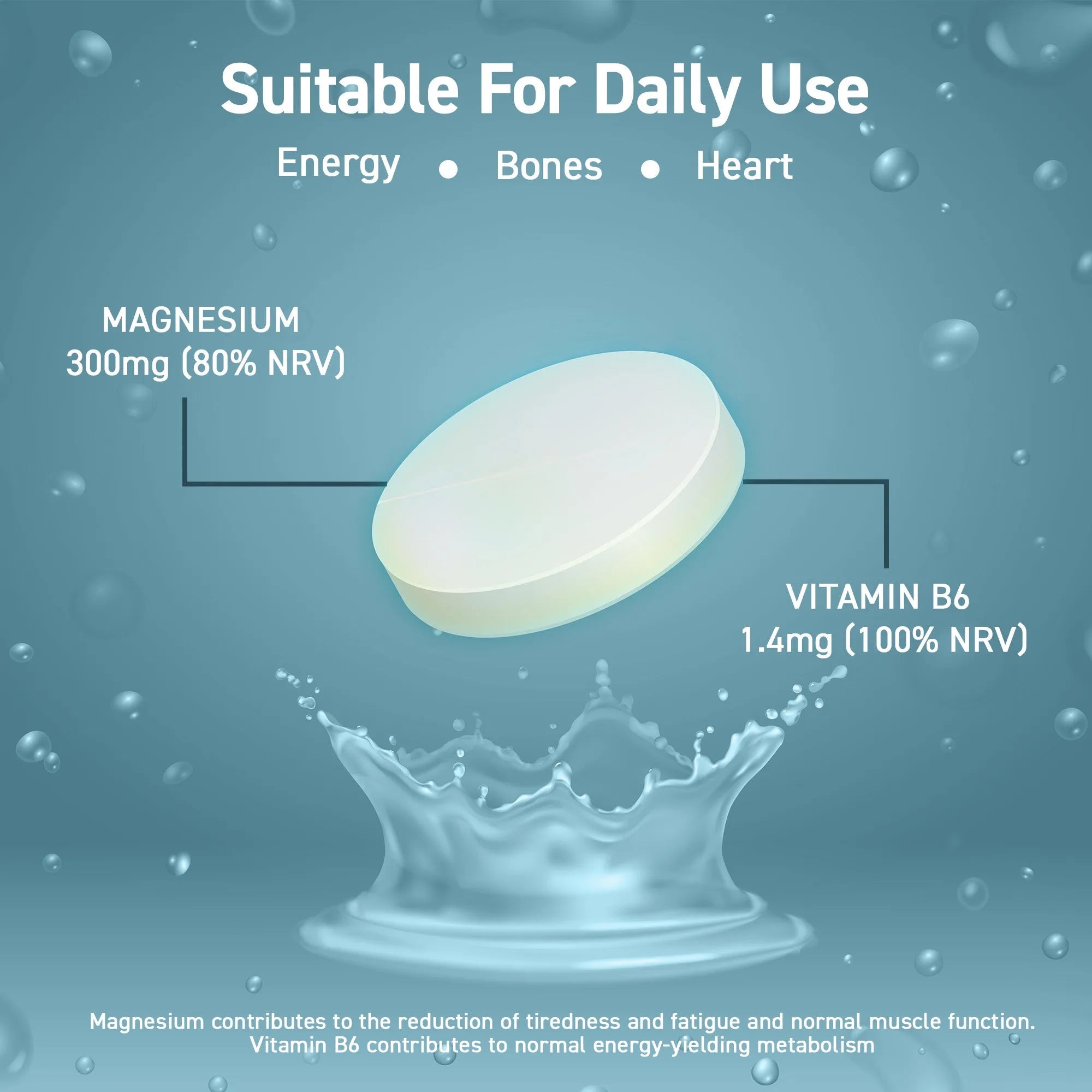 Applied Nutrition Vitality magnésium effervescent citron 1 tube