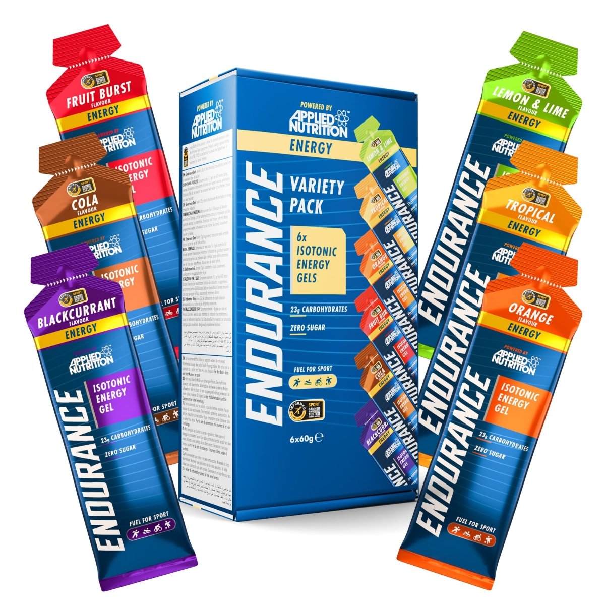 Applied Nutrition Endurance Gels isotoniques 6x23g glucides