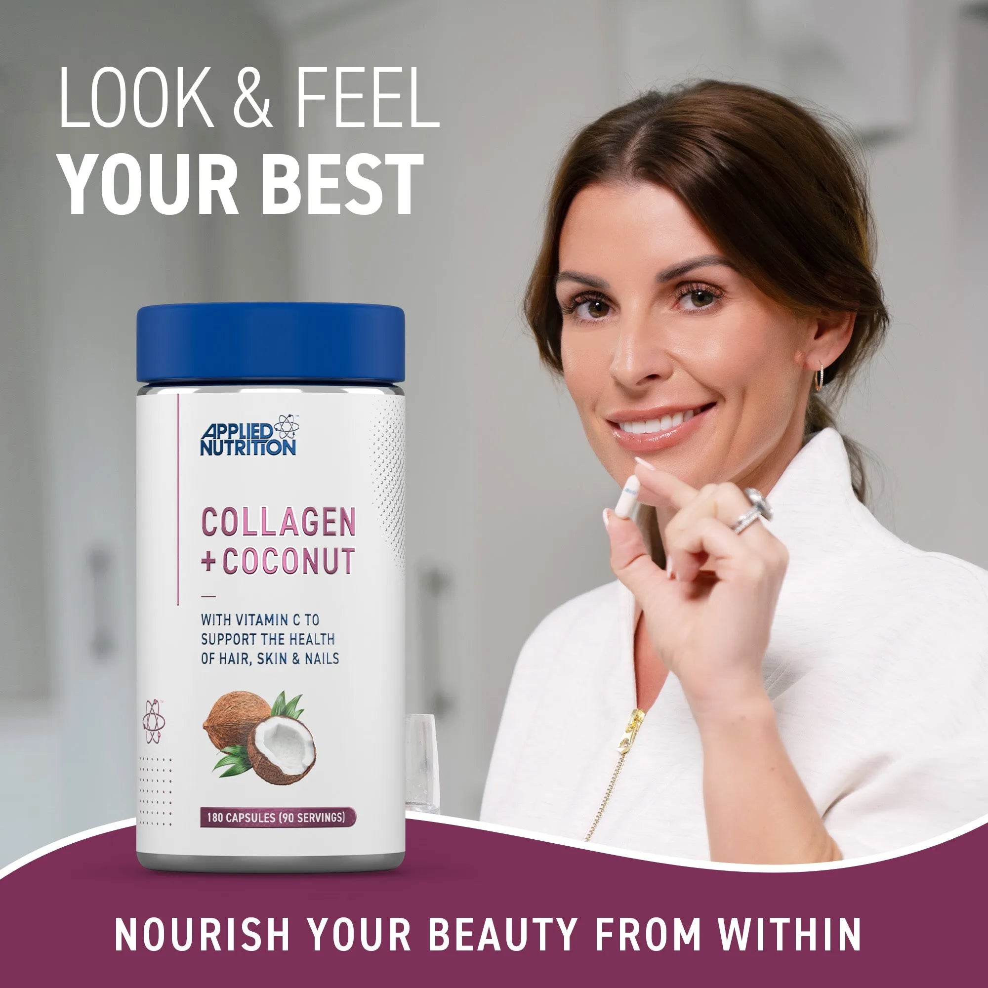Applied Nutrition Collagen Coconut gélules collagène marin