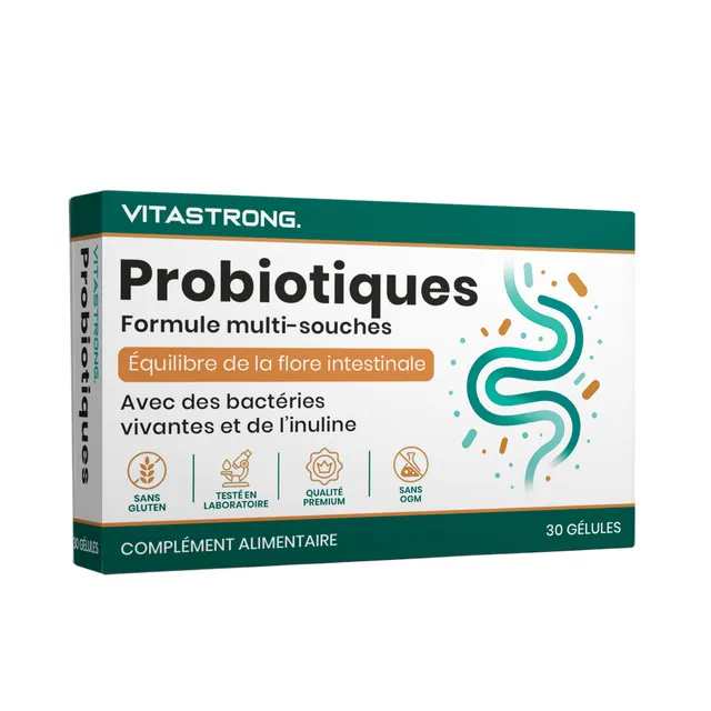 Vitastrong Probiotique Flore Intestinale 30 Milliards UFC 30 Gélules