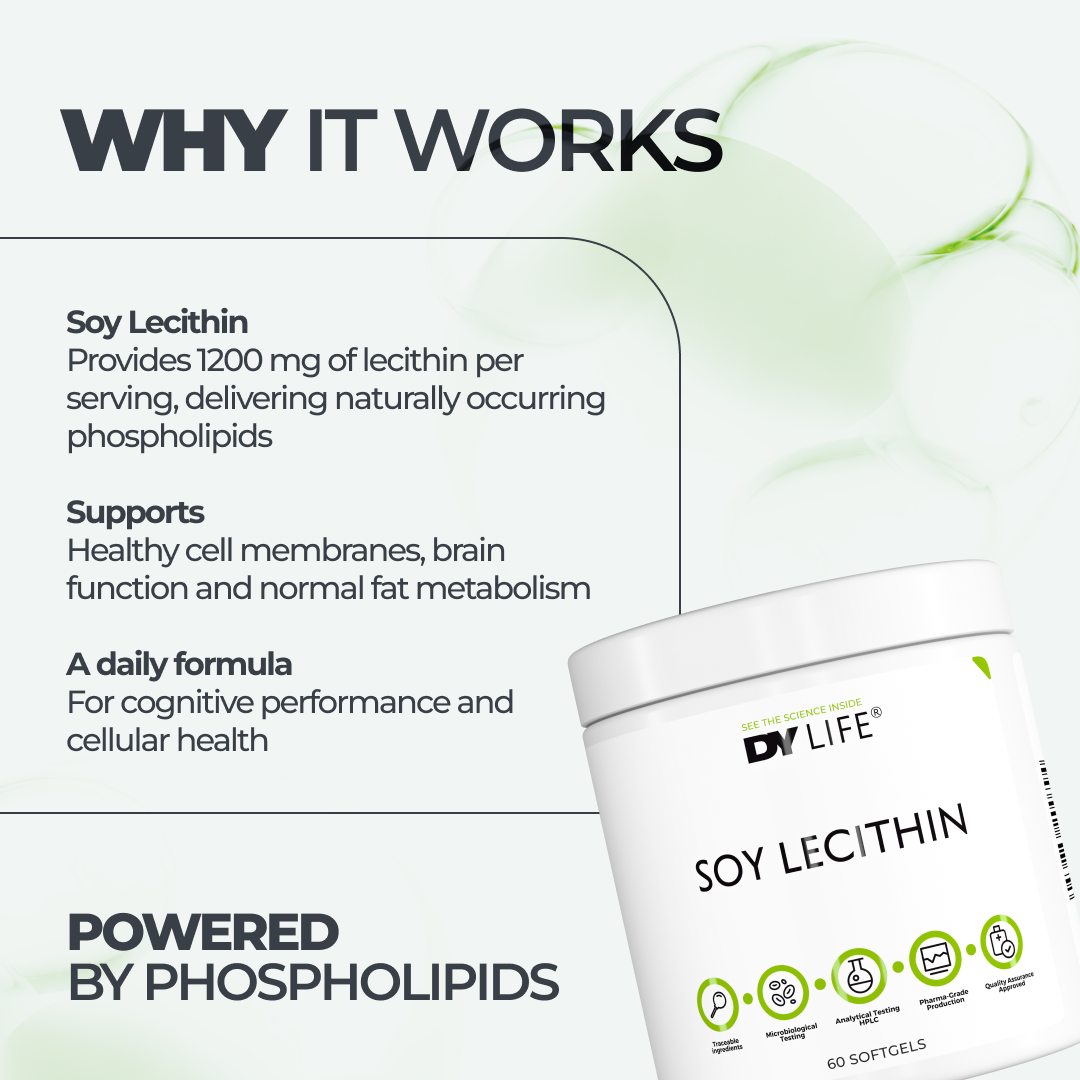 DY Life Lécithine de Soja 60 capsules choline foie