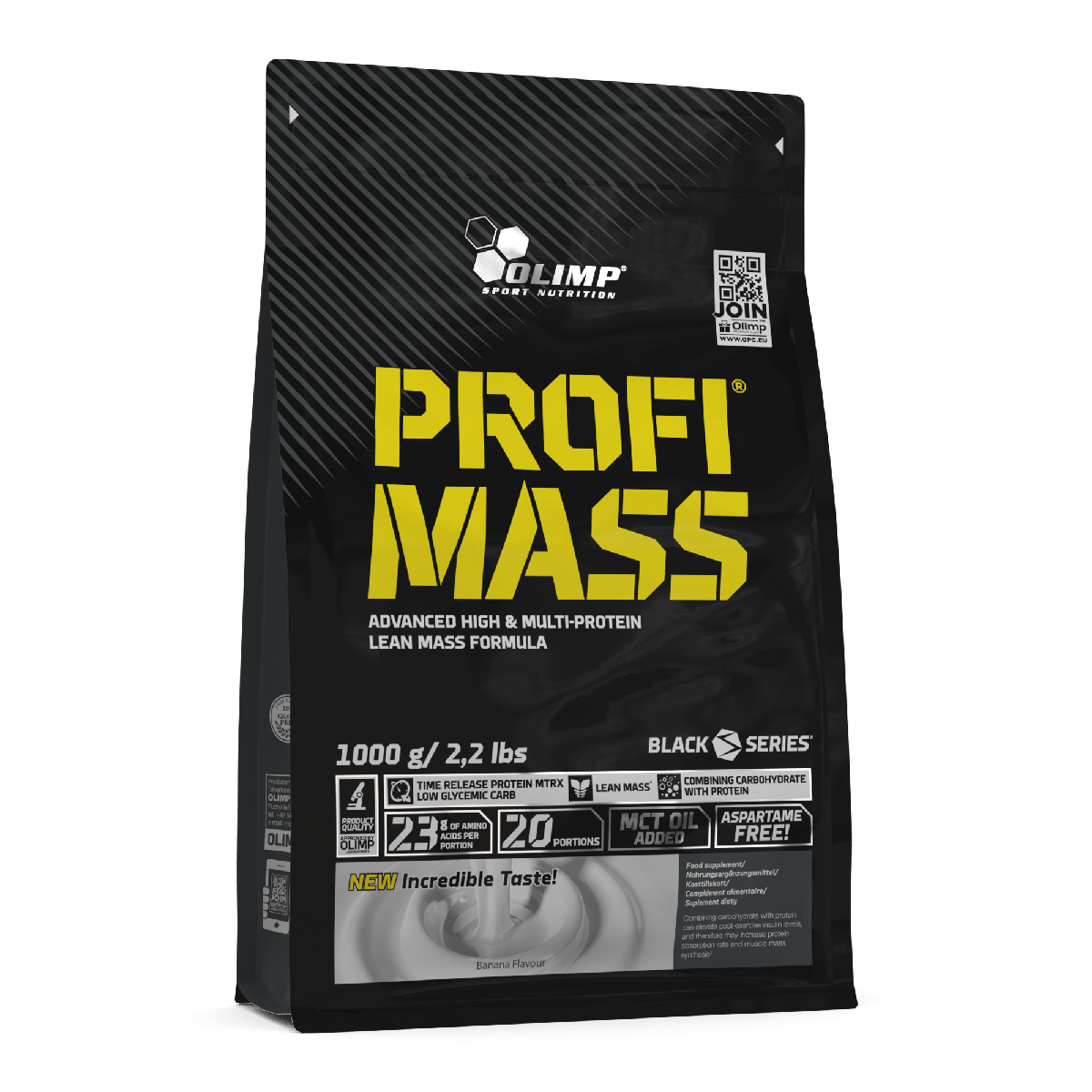 Olimp Profi Mass 1000 g gainer masse proteine glucides