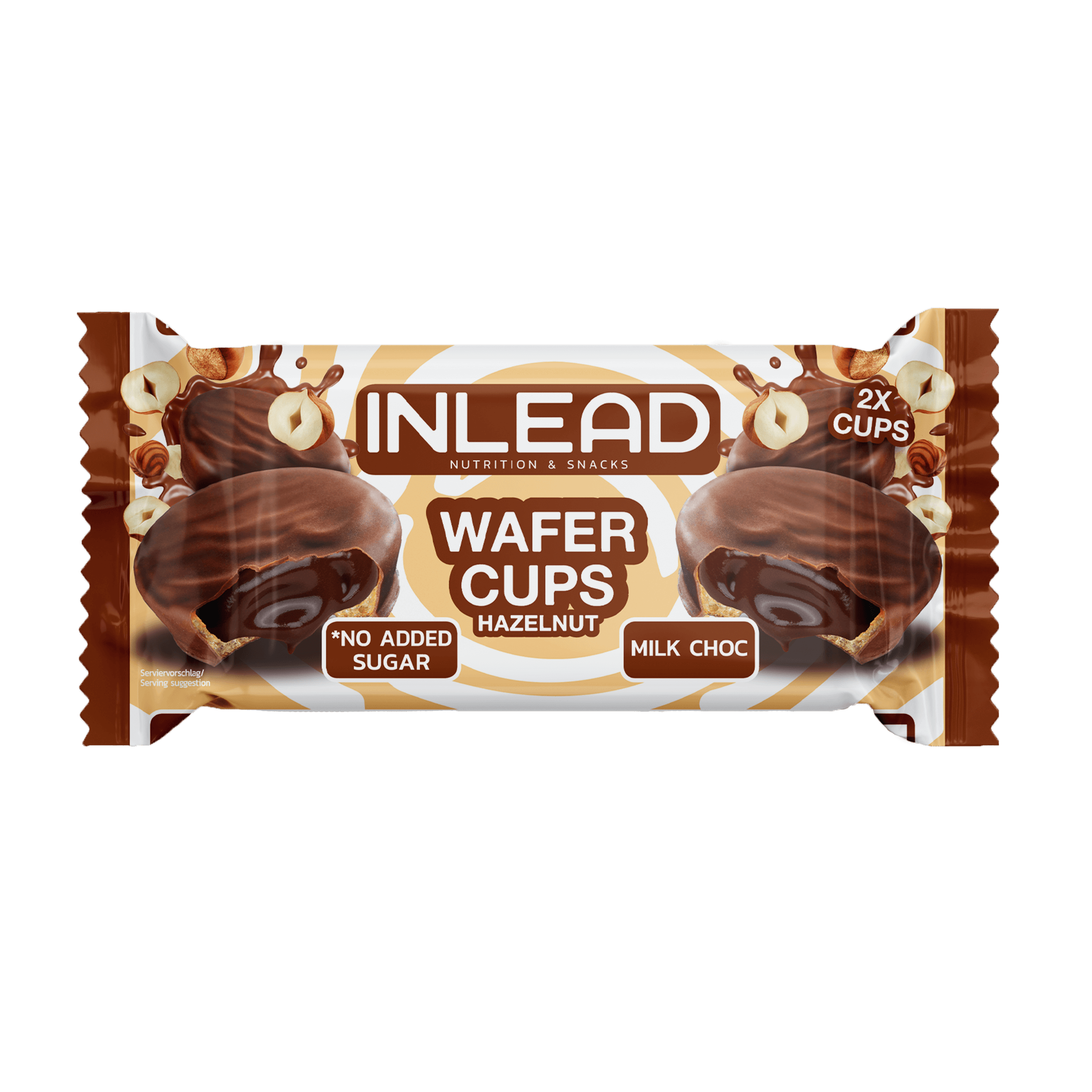 Inlead Wafer Cups gaufrettes chocolat 50 g sans sucre ajouté