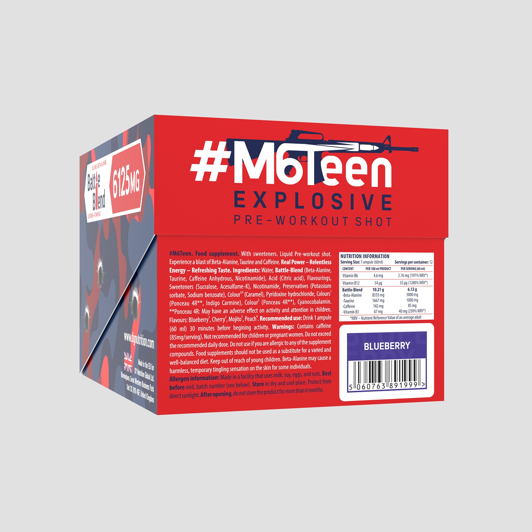 DY Nutrition M6Teen Pré-Workout 12x60ml pêche