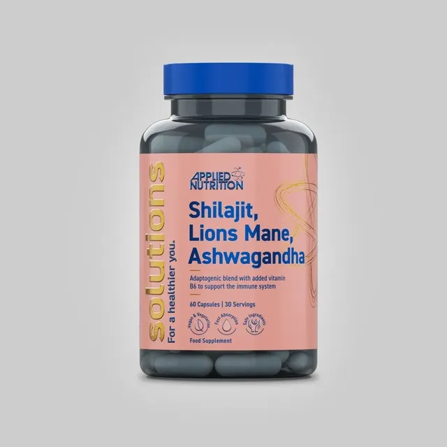 Applied Nutrition Shilajit Lions Mane Ashwagandha 60 gélules