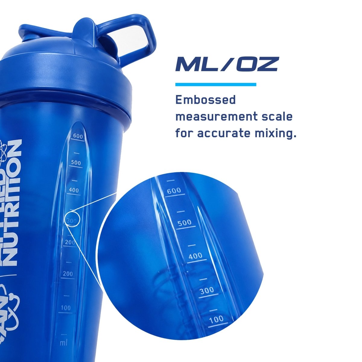 Applied Nutrition Shaker Premium bleu 800ml sans BPA