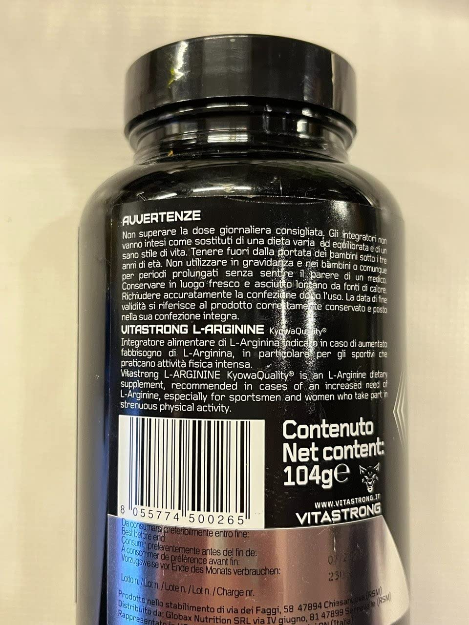 Vitastrong Arginine 4500 mg + B6 comprimés 120 cpr Kyowa