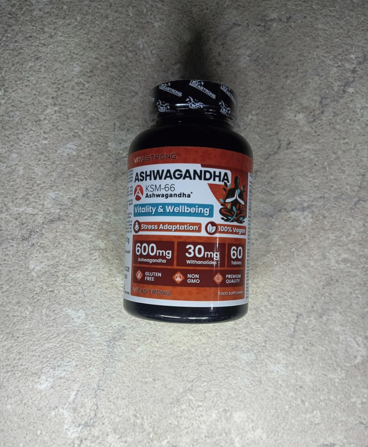 Vitastrong Vitalité Ashwagandha KSM-66 600mg 60 Comprimés Vegan