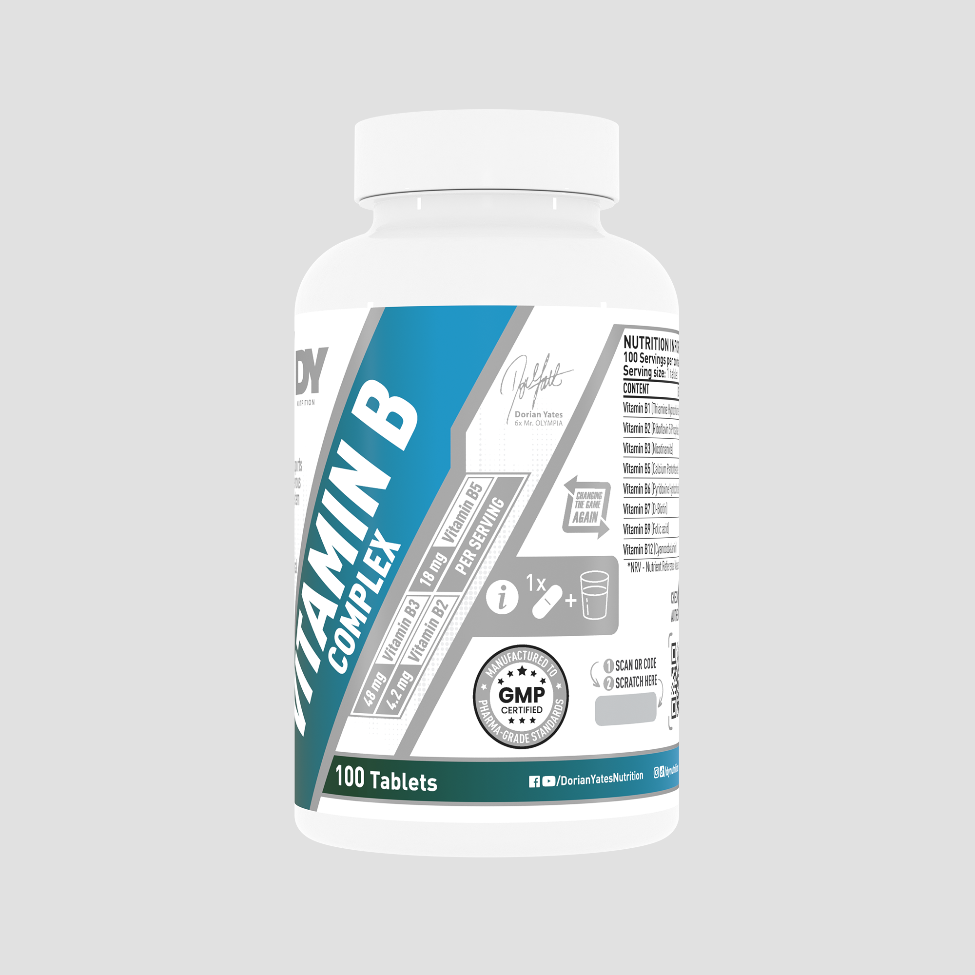 DY Nutrition Vitamin B Complex vitamines B énergie 1 comprimé