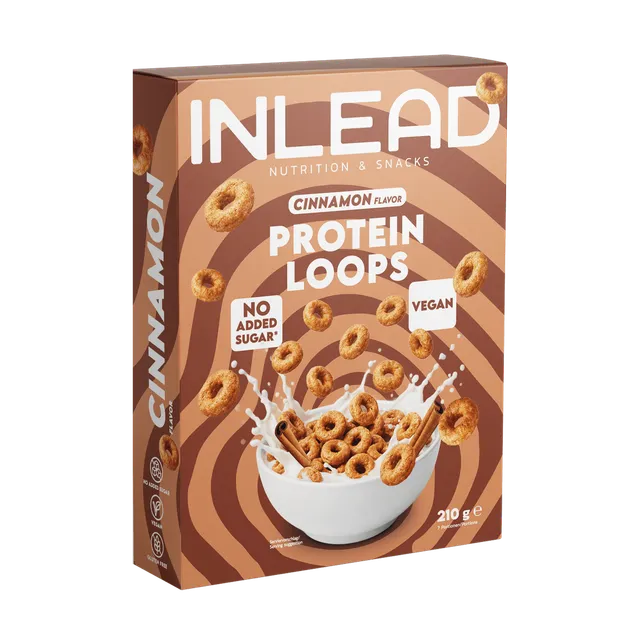 Inlead Protein Loops céréales protéinées cannelle 210g vegan