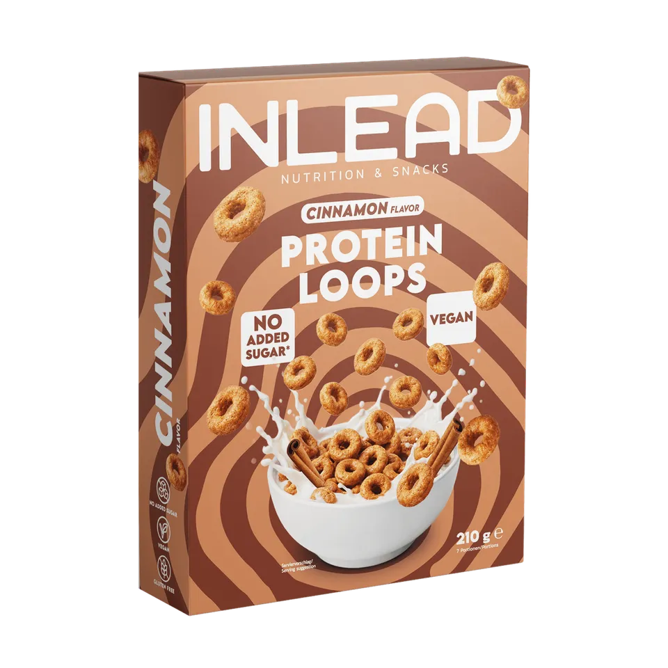 Inlead Protein Loops céréales protéinées cannelle 210g vegan