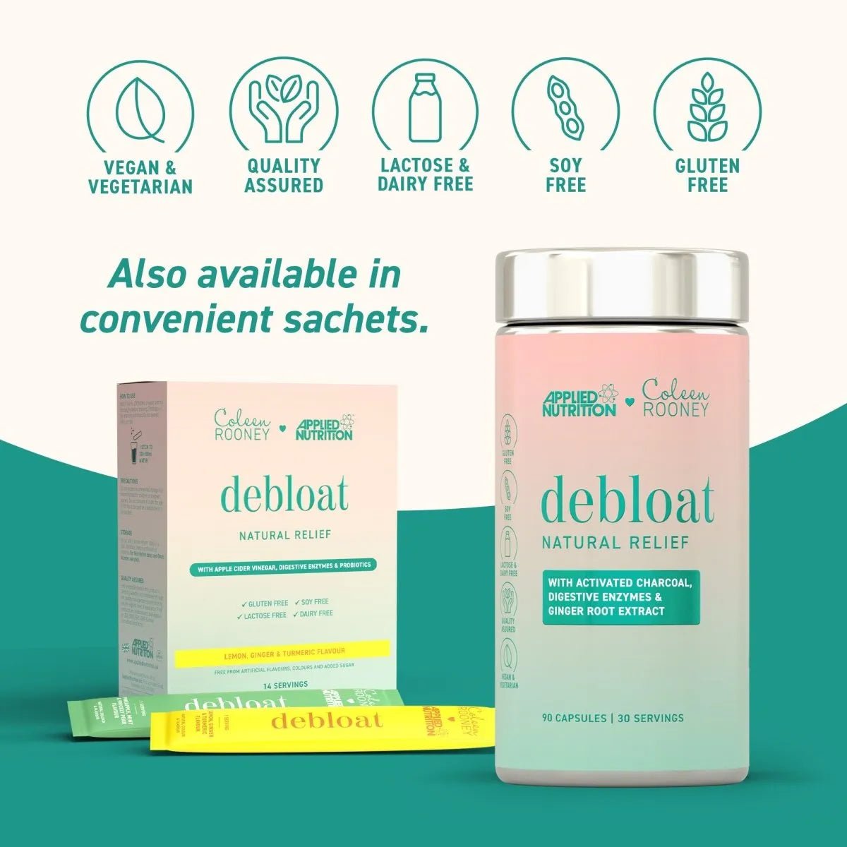 Applied Nutrition Coleen Rooney Debloat Gélules Digestion 90 gélules