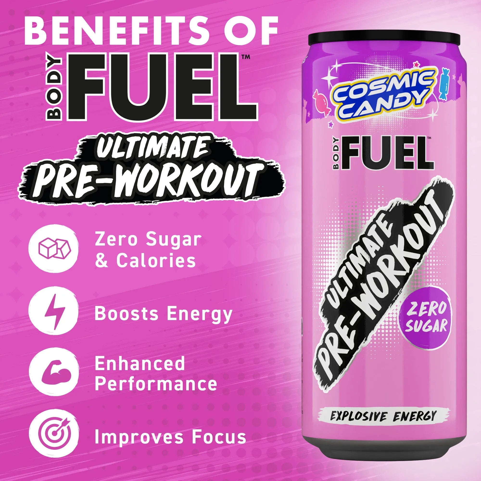 Applied Nutrition BodyFuel Pre-Workout boisson Strawberry Lemonade 12 pack