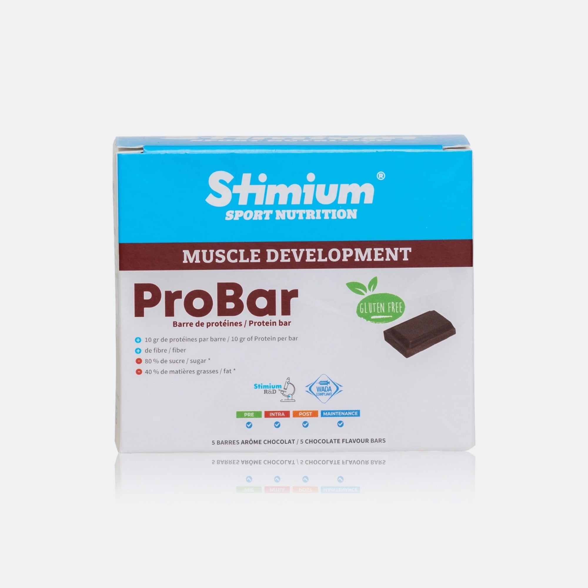 Stimium ProBar barre protéinée chocolat x5 sans sucre