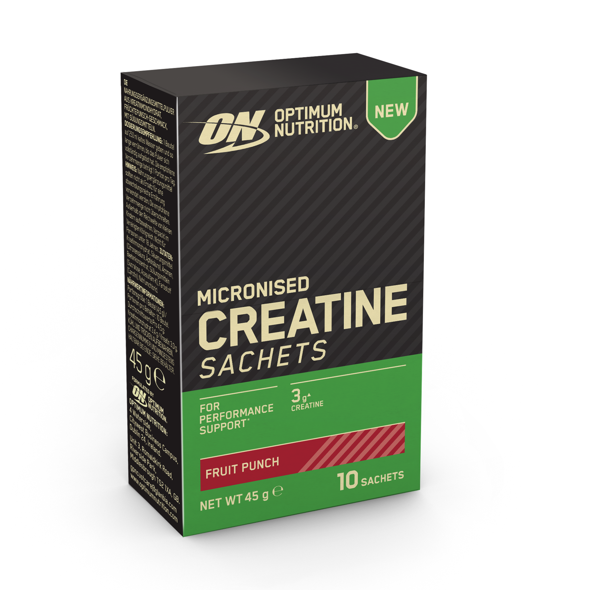 Optimum Nutrition Creatine Micronised sachets Fruit Punch x10