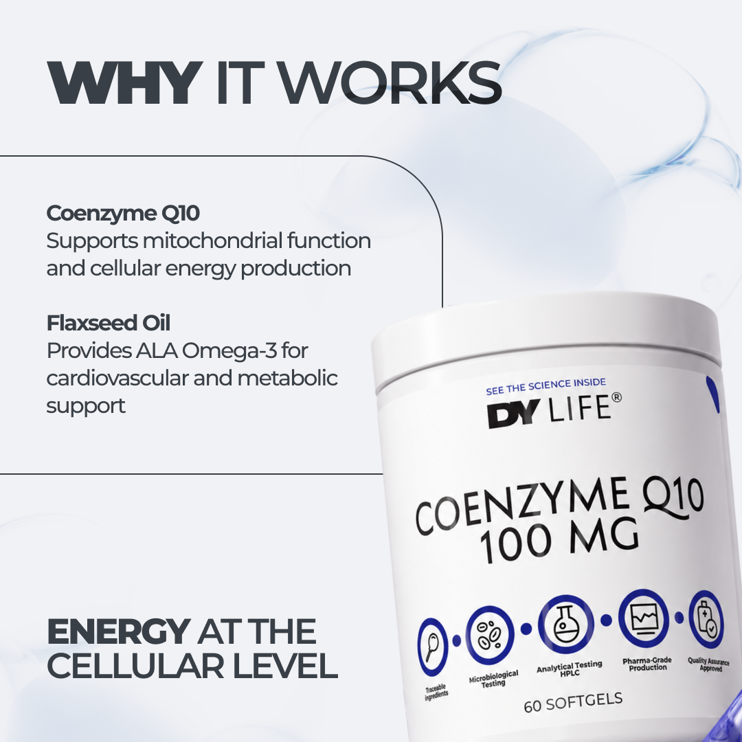 DY Life Coenzyme Q10 100 mg Gélules 60 Capsules Énergie