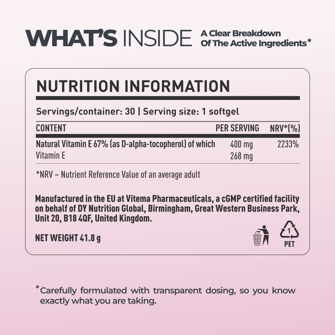 DY Nutrition DY Life Vitamine E naturelle 30 softgels