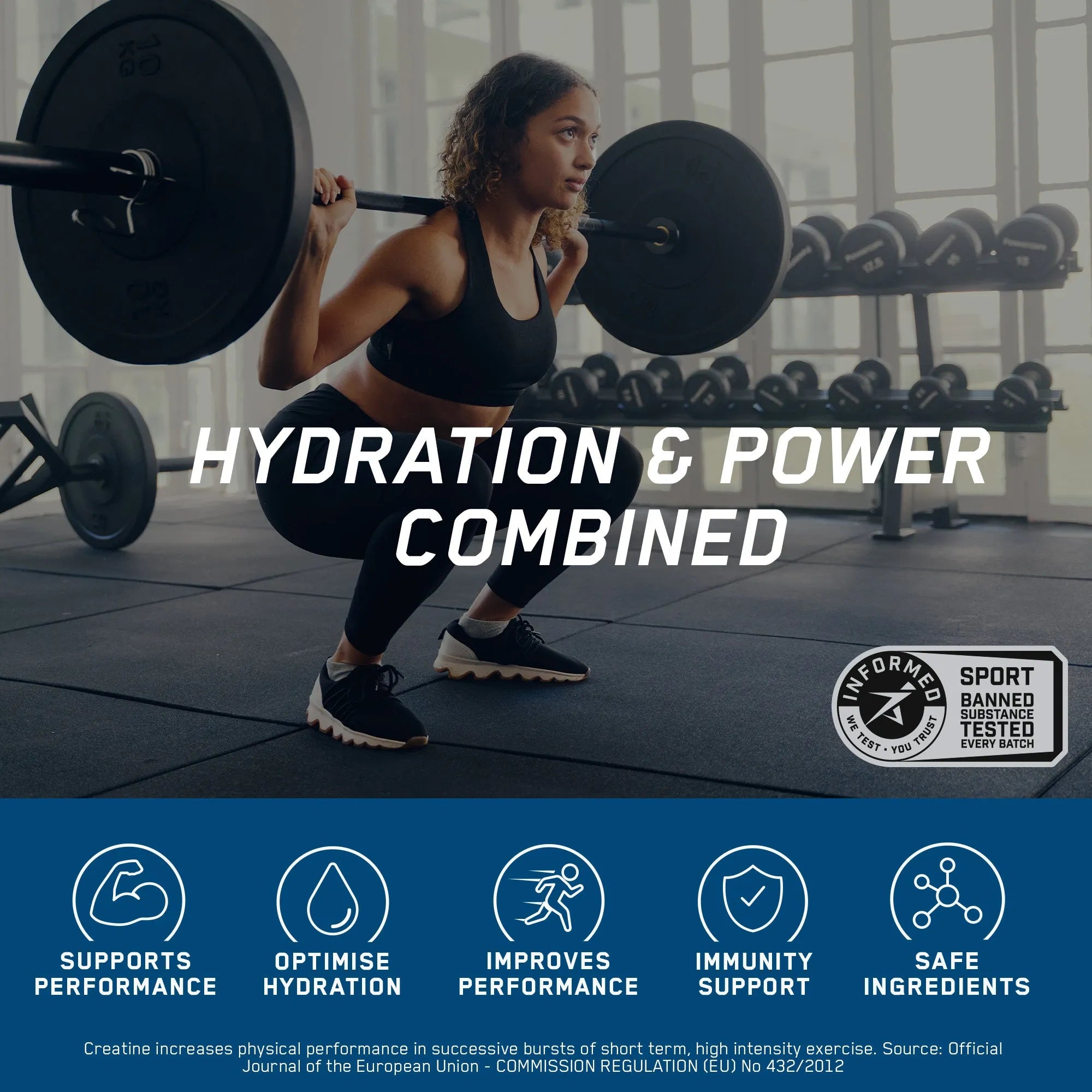 Applied Nutrition Creatine + Hydration Poudre 330g Nature