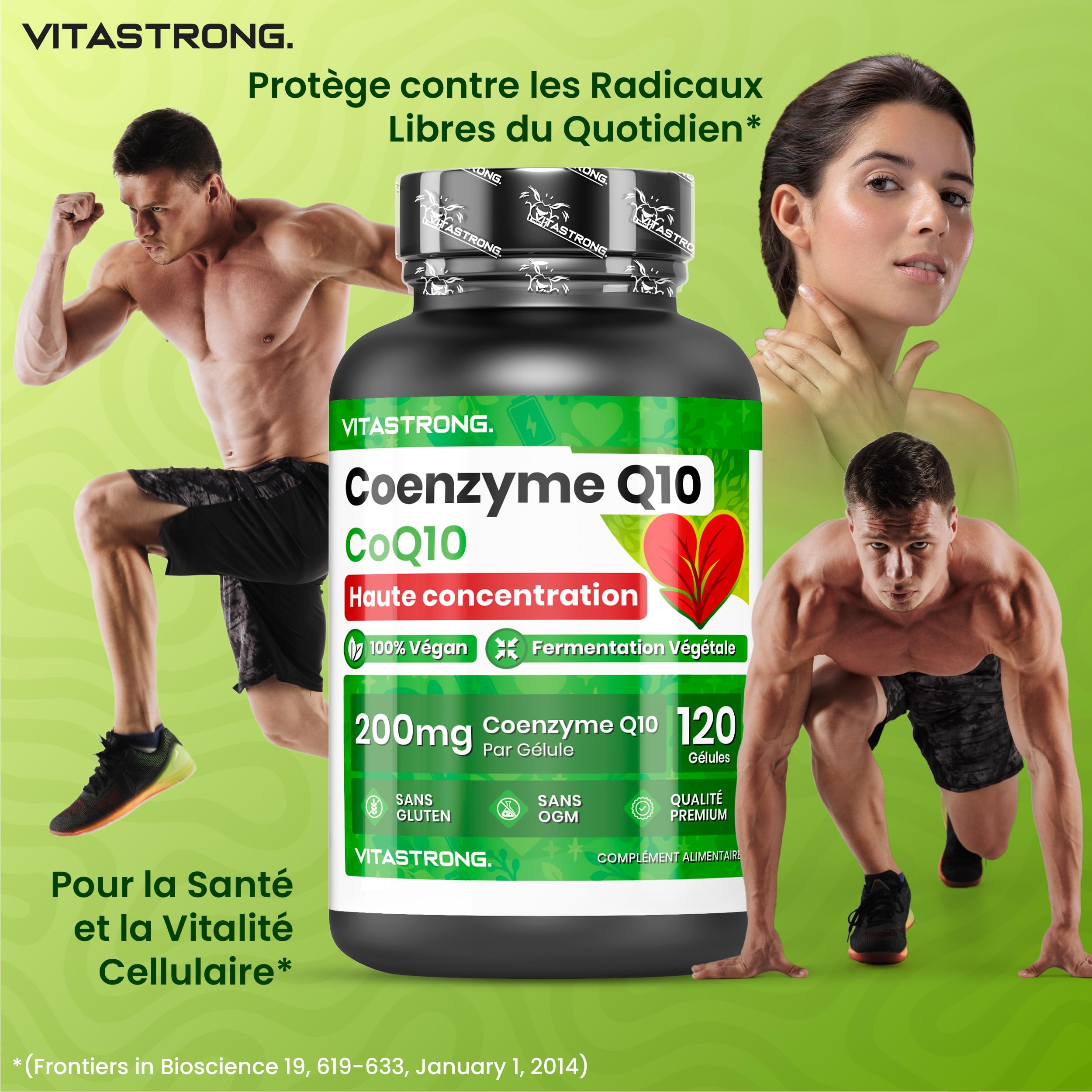 Vitastrong Vitalité Coenzyme Q10 200mg 120 Gélules Vegan