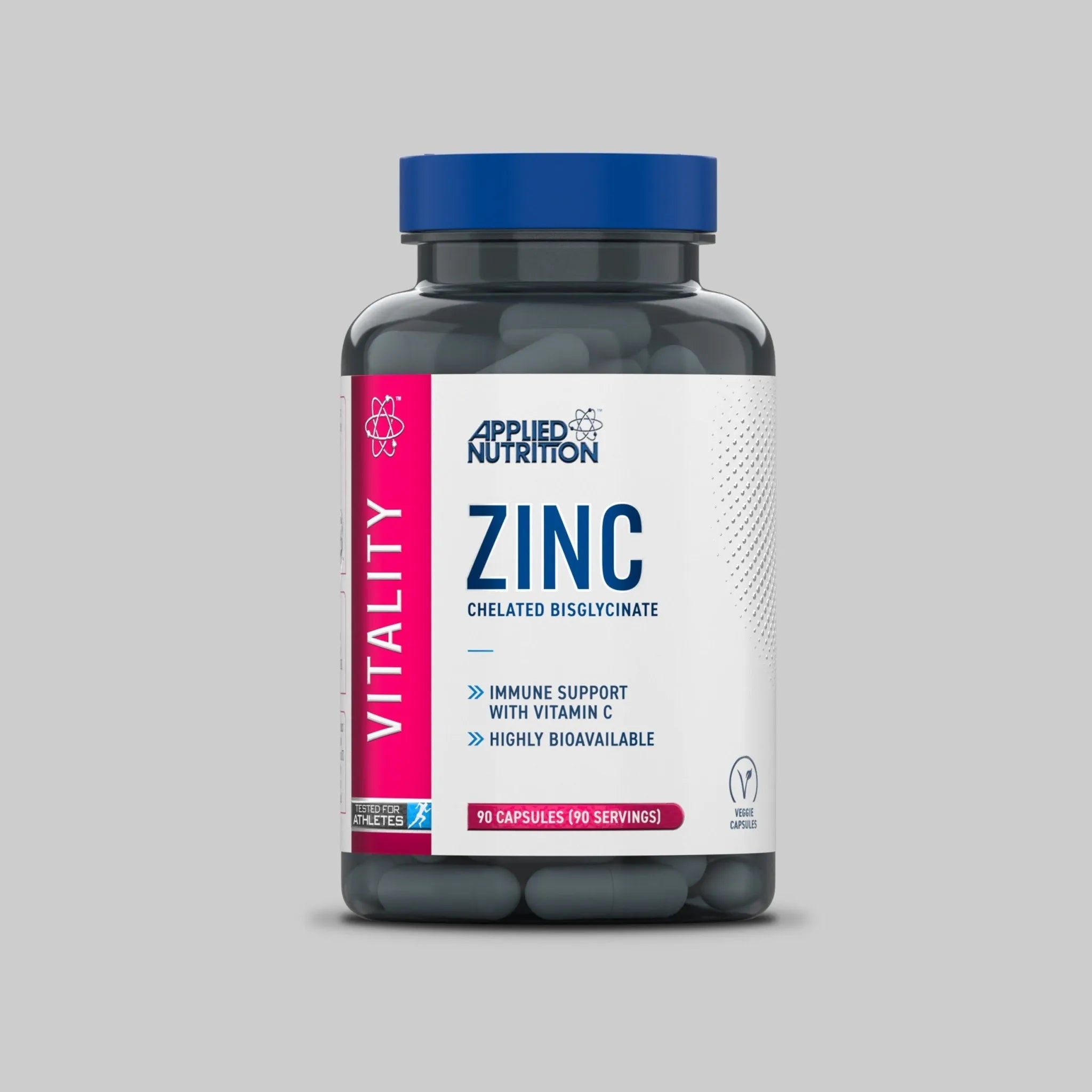 Applied Nutrition Vitality Zinc gélules vitamine C 90 gélules