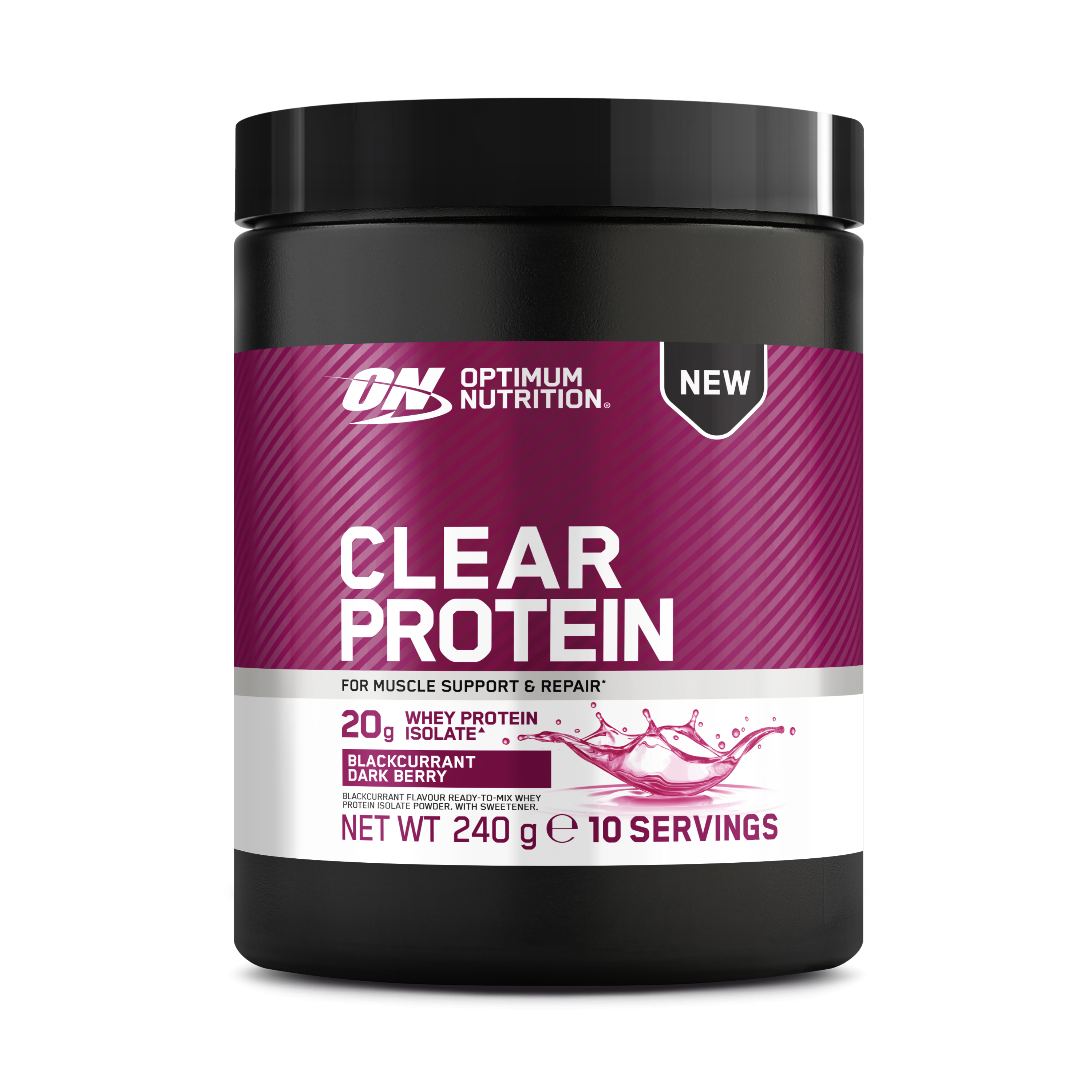 Optimum Nutrition Clear Protein poudre pêche 480g 20g