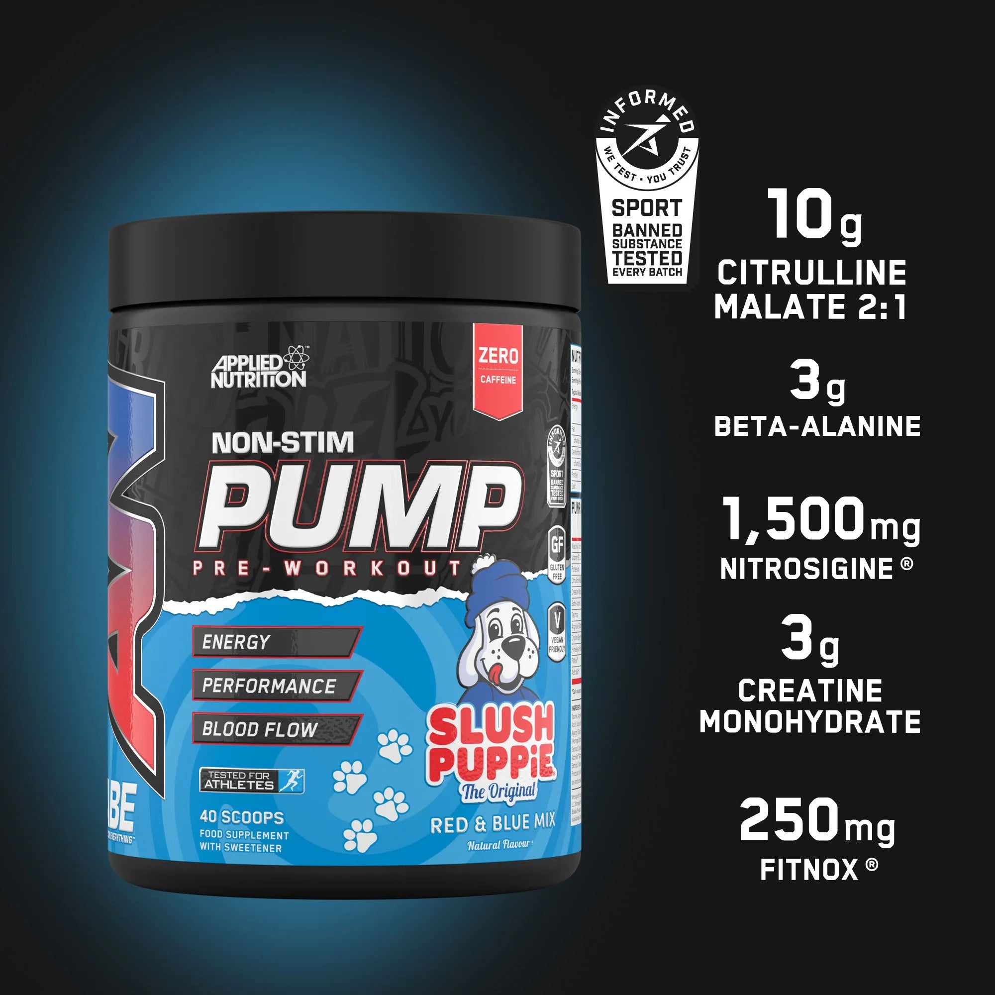 Applied Nutrition ABE Pump pré-workout sans stimulant 500g