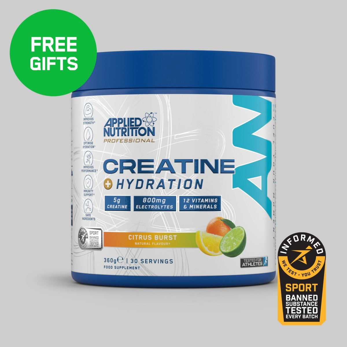 Applied Nutrition Creatine + Hydration Poudre 330g Nature