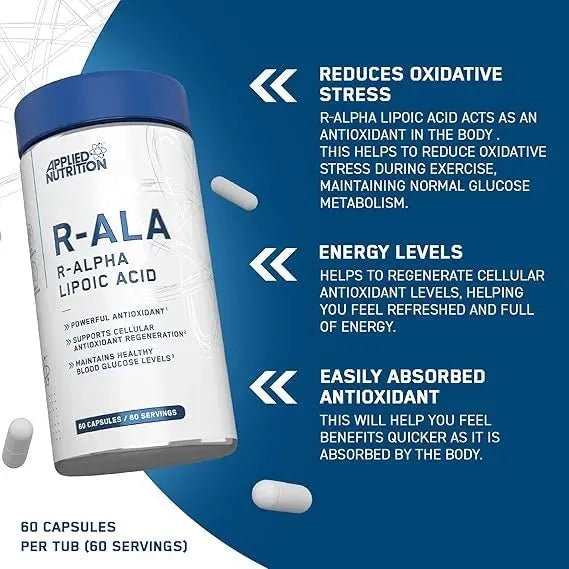 Applied Nutrition R-ALA gélules acide alpha-lipoïque 60 gélules