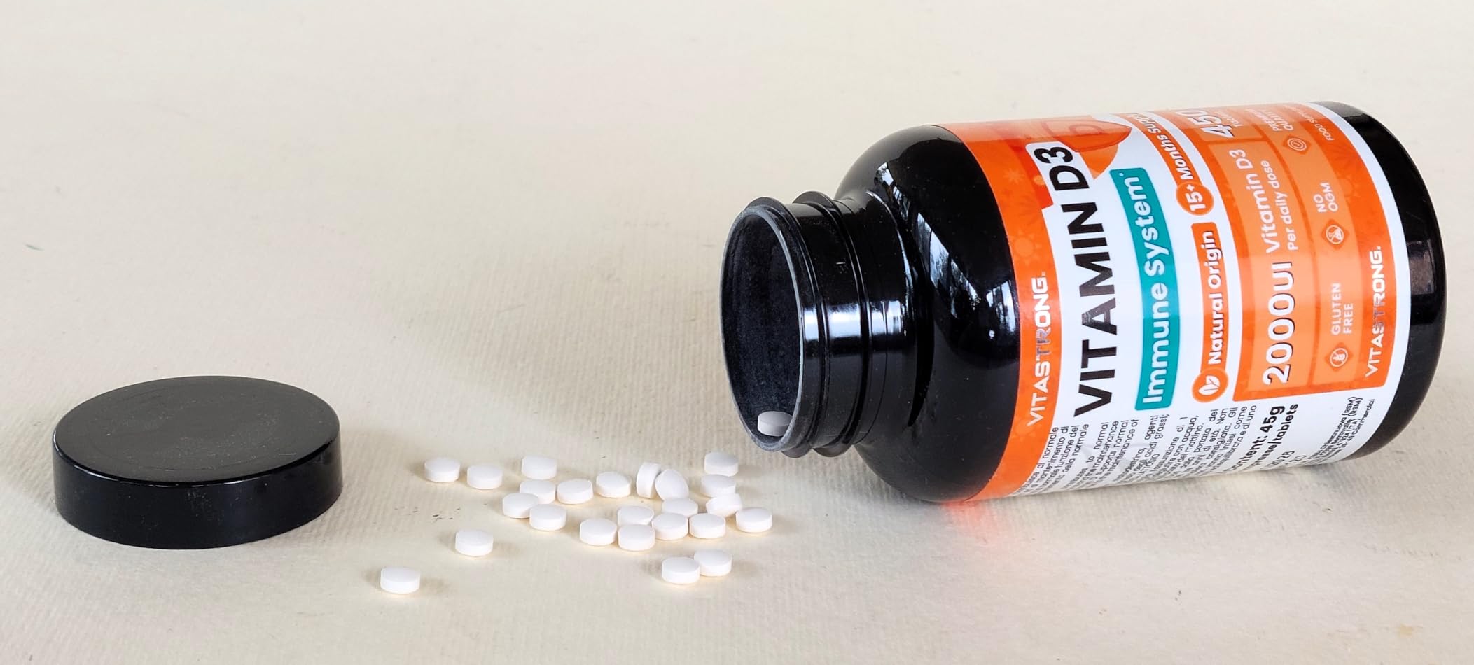Vitastrong Vitamines D3 2000 UI comprimés 450 cpr 50 mcg