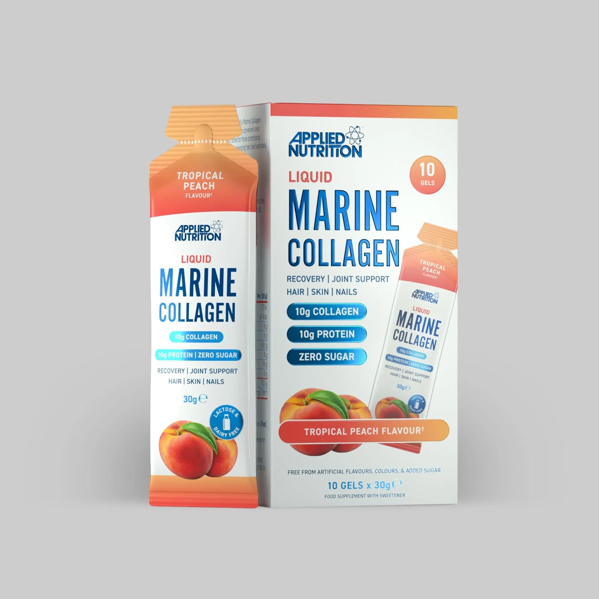 Applied Nutrition Collagen marin liquide pêche tropicale 10 doses