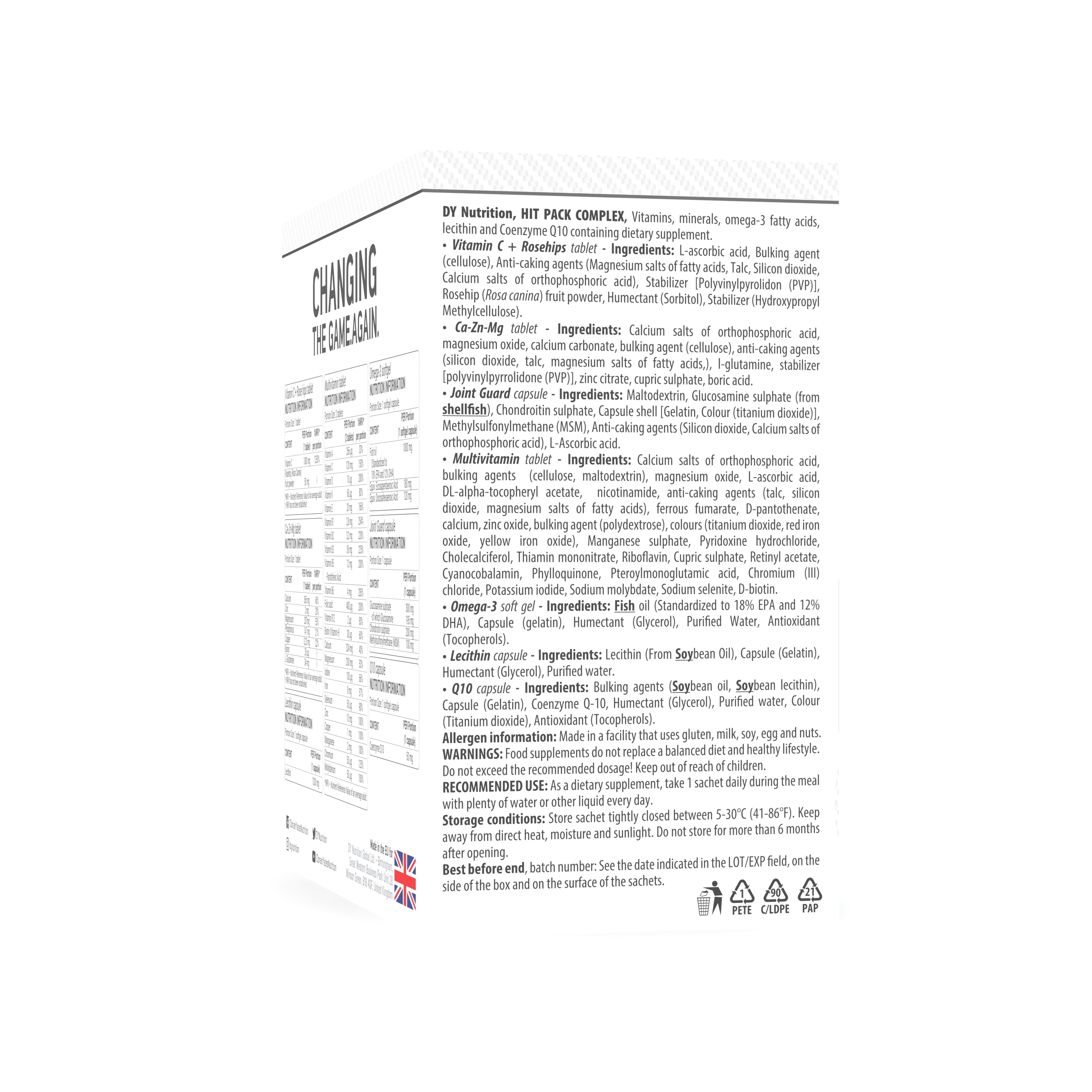 DY Nutrition HIT Pack Complex vitamines oméga-3 quotidien