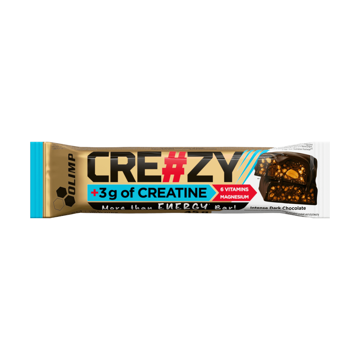Olimp CRE#ZY Bar Chocolat Cacahuète 45 g