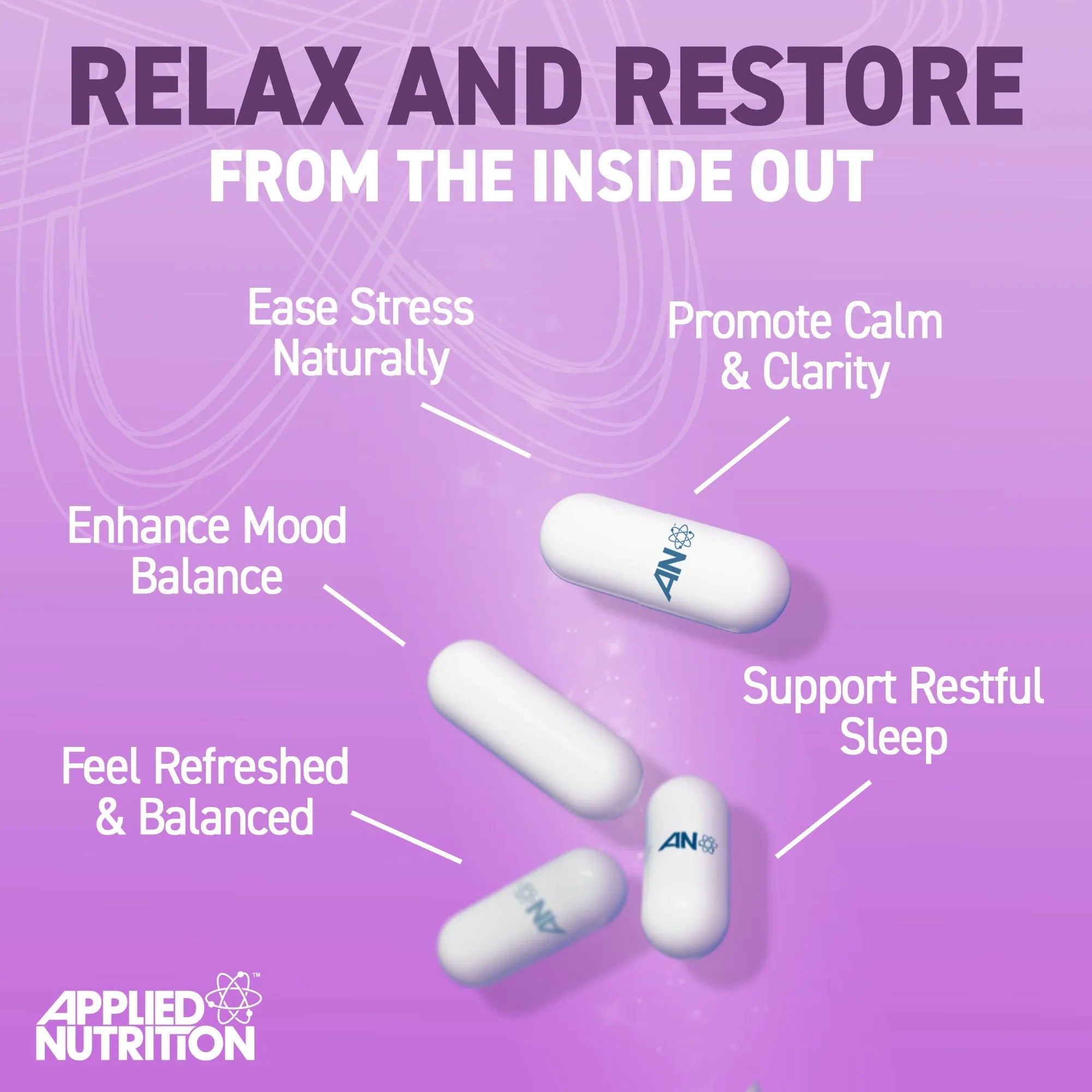 Applied Nutrition Relax & Calm Gélules Ashwagandha 60 Gélules