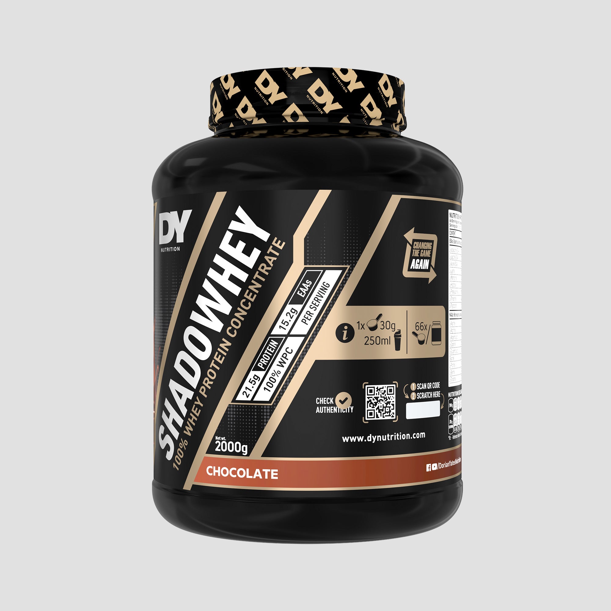 DY Nutrition Shadowhey Whey Protéine 2 kg goût fraise