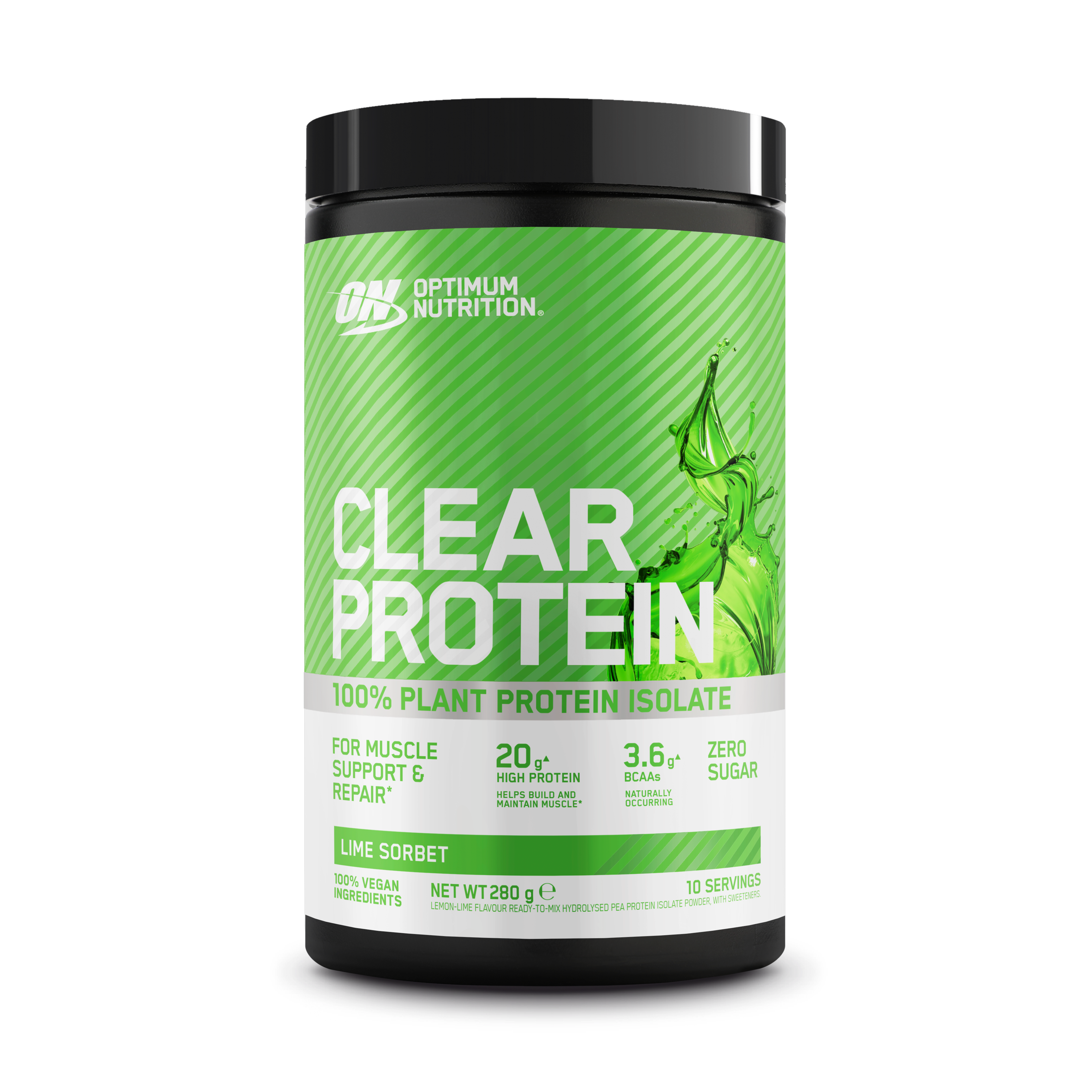 Optimum Nutrition Clear Protein isolate pois pêche 280 g 20g