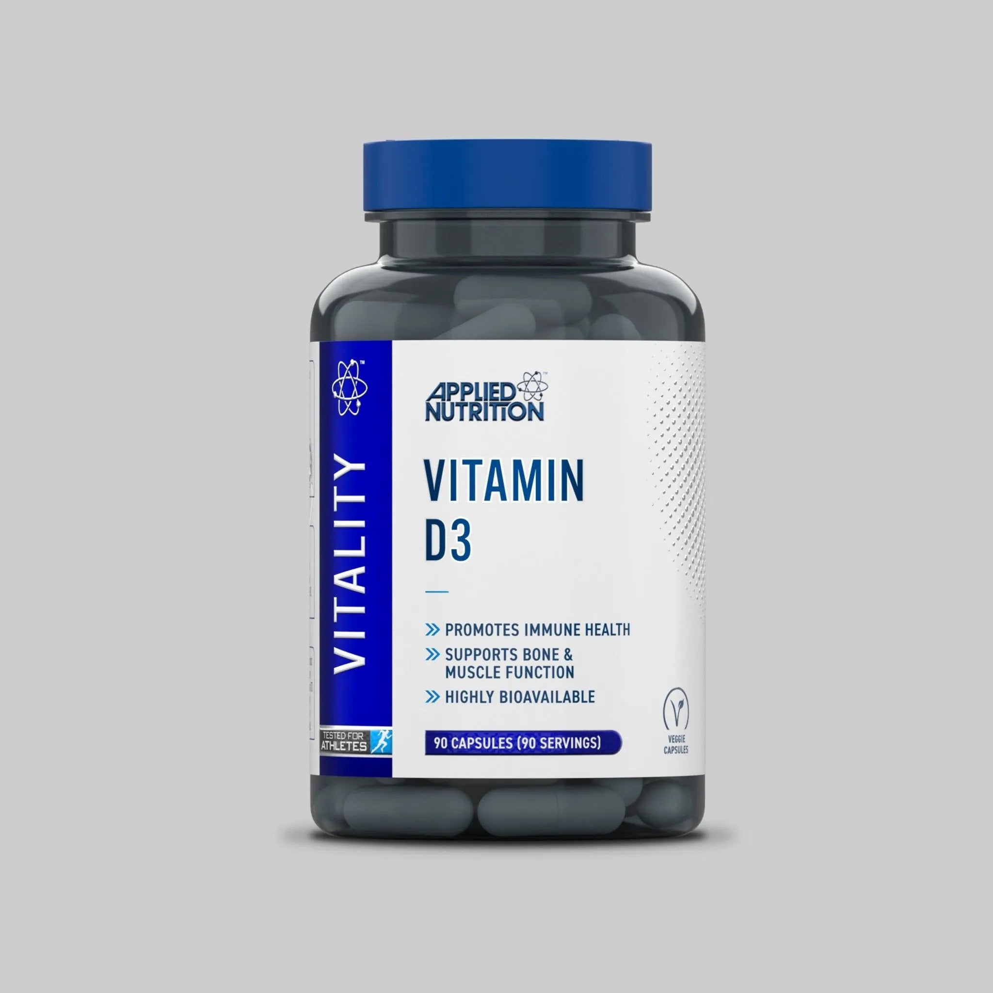 Applied Nutrition Vitality Vitamine D3 90 Gélules Vegan