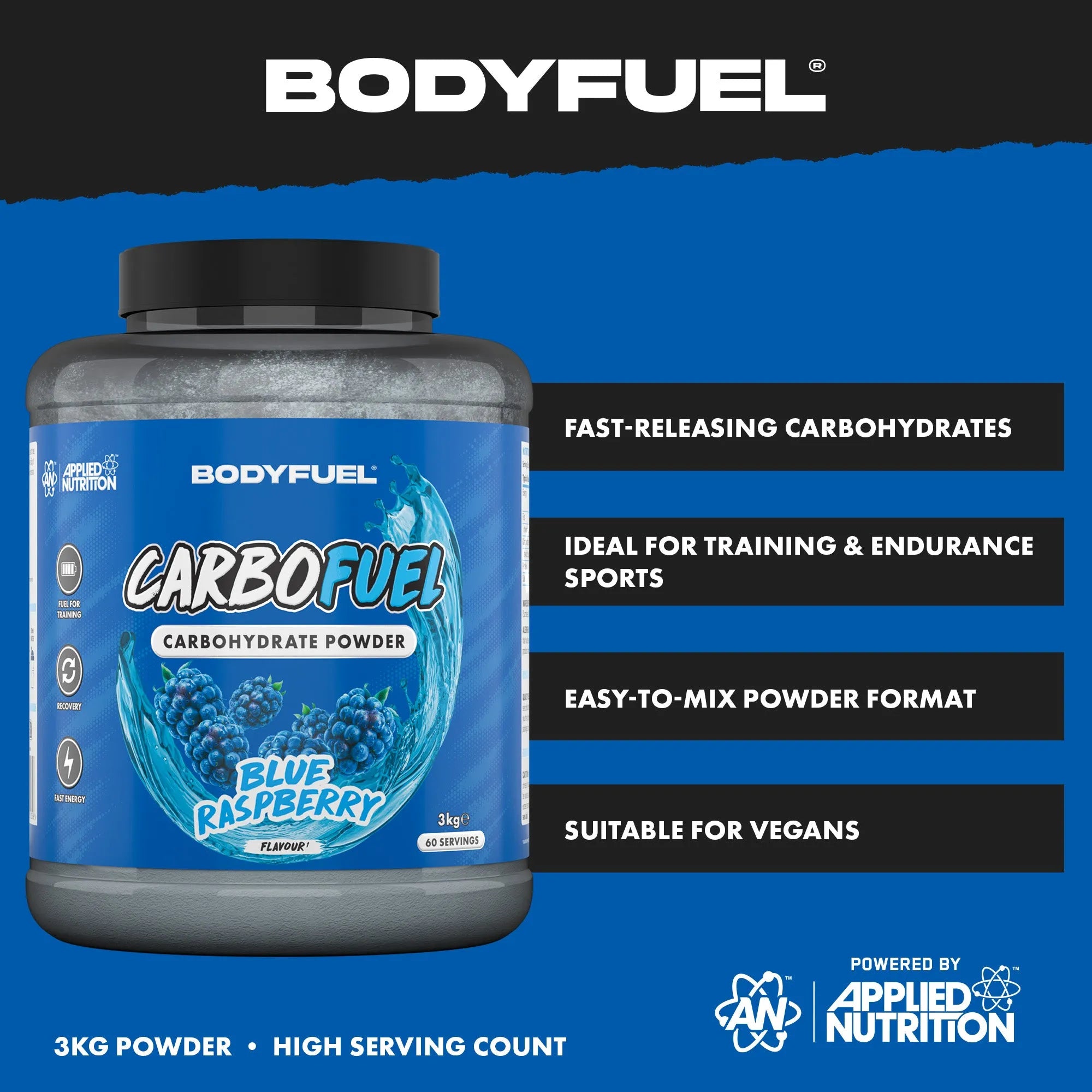 Applied Nutrition BodyFuel CarboFuel Glucides Neutre 3 kg