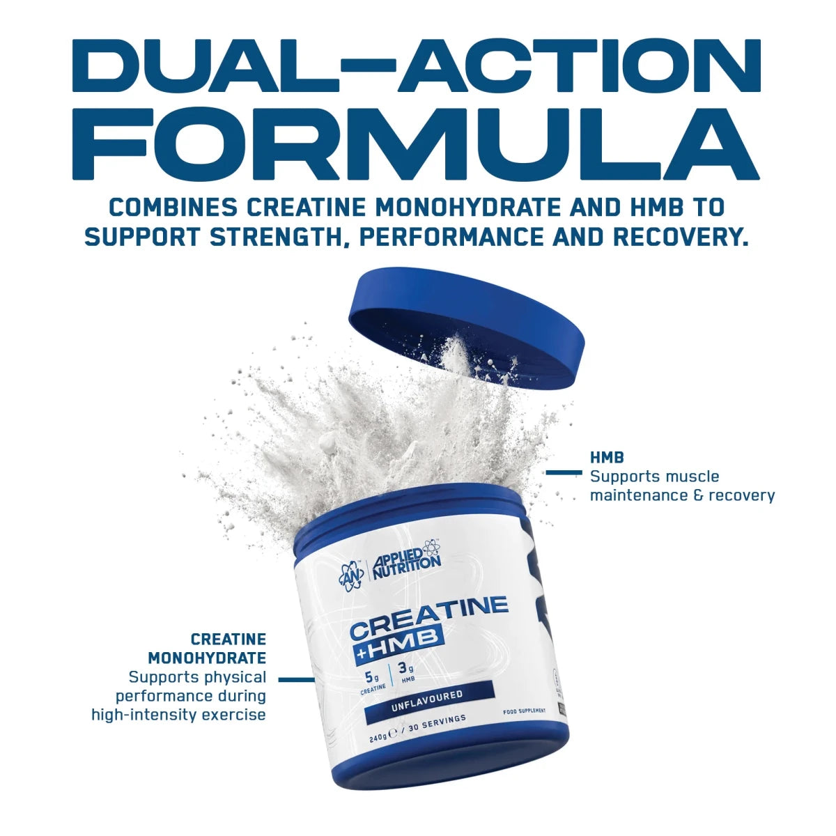 Applied Nutrition Creatine + HMB poudre neutre 240 g