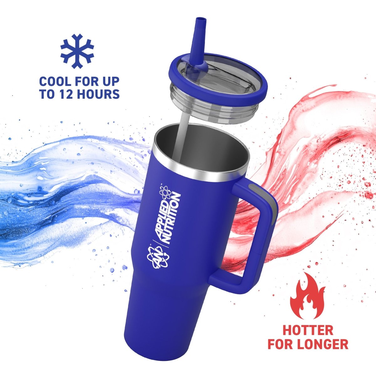 Applied Nutrition Cooler Tumbler Cup Gourde Isotherme Bleu 1,2L