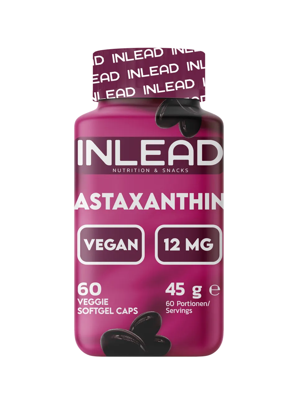 Inlead Astaxanthin antioxydant vegan vitamine E 60 gélules