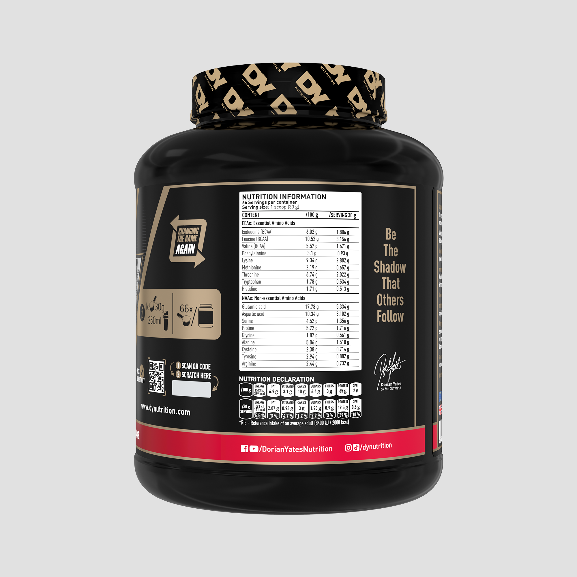 DY Nutrition Shadowhey 100% Pure Whey protéine 22,8 g chocolat