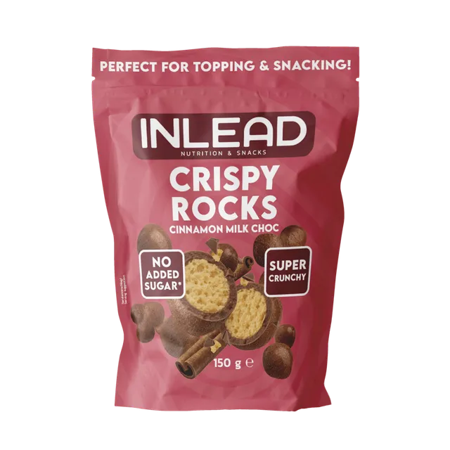 Inlead Protein Snacks Crispy Rocks billes Milk Choc 150 g