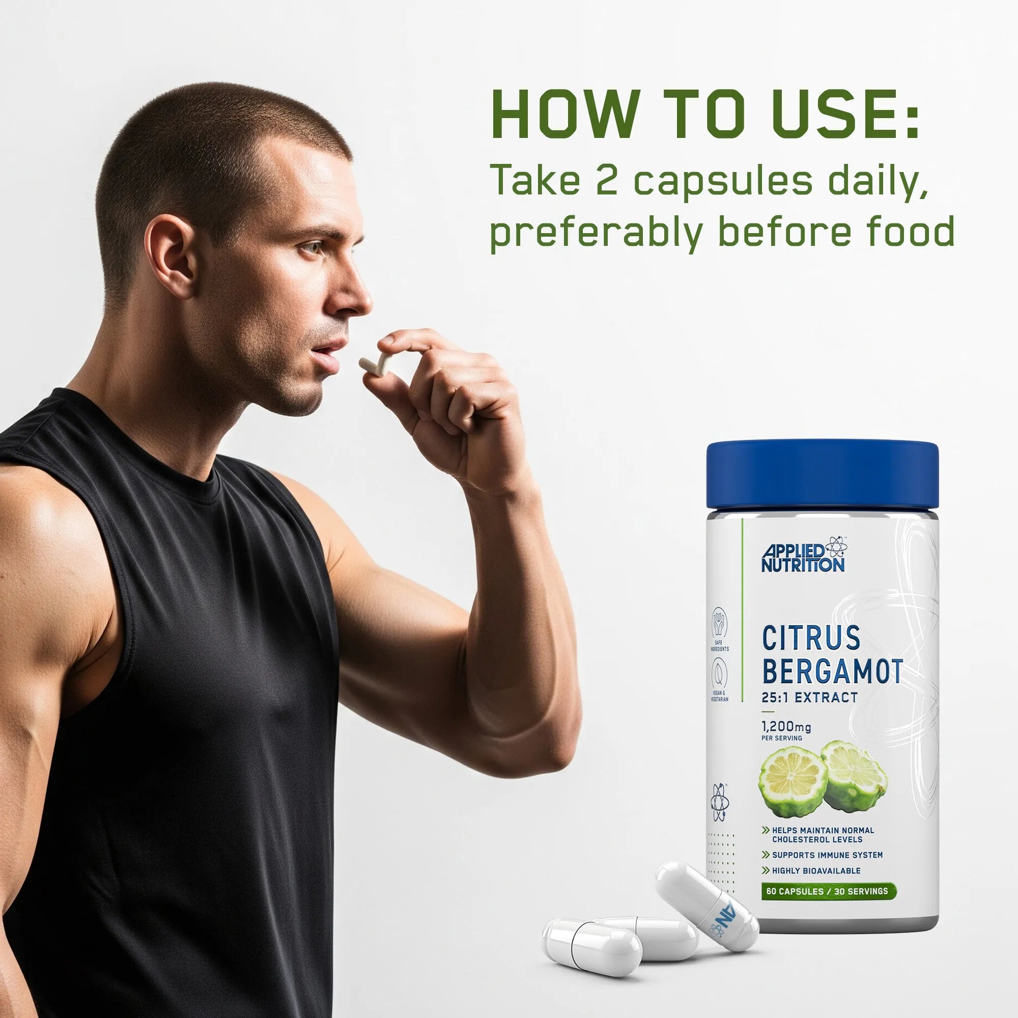 Applied Nutrition Citrus Bergamot Agrumes 60 Gélules