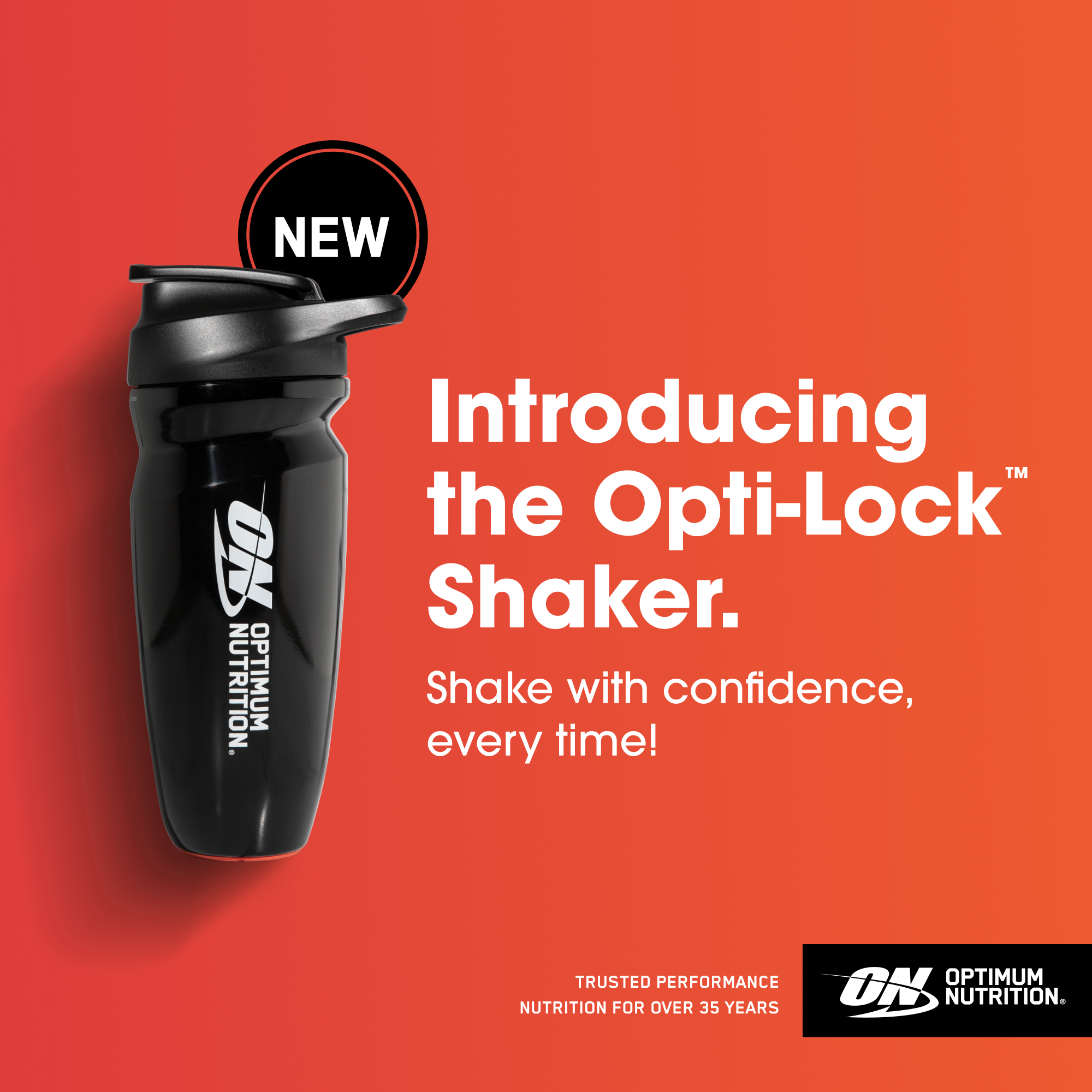Optimum Nutrition Accessories Opti-Lock Shaker anti-fuite