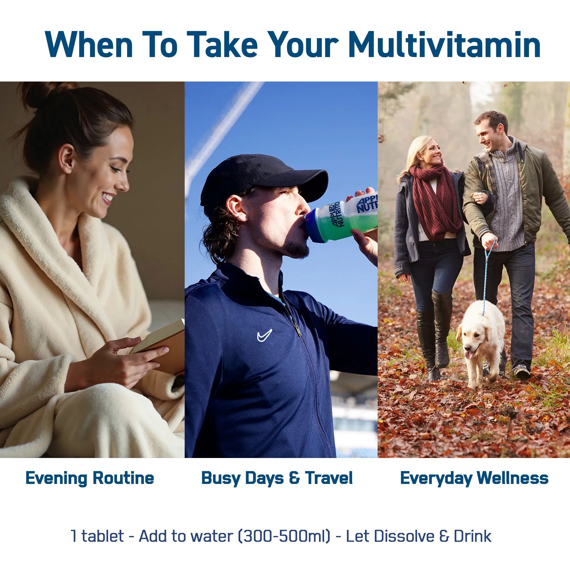 Applied Nutrition Vitality Range Multivitamines Effervescentes Orange 1 Tube