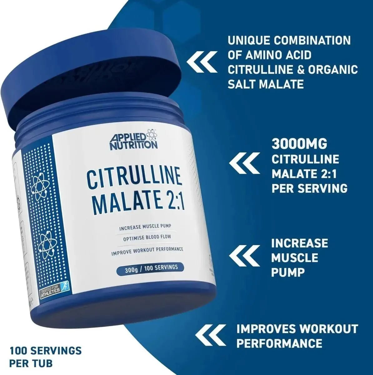 Applied Nutrition Citrulline Malate Acides Aminés 300 g