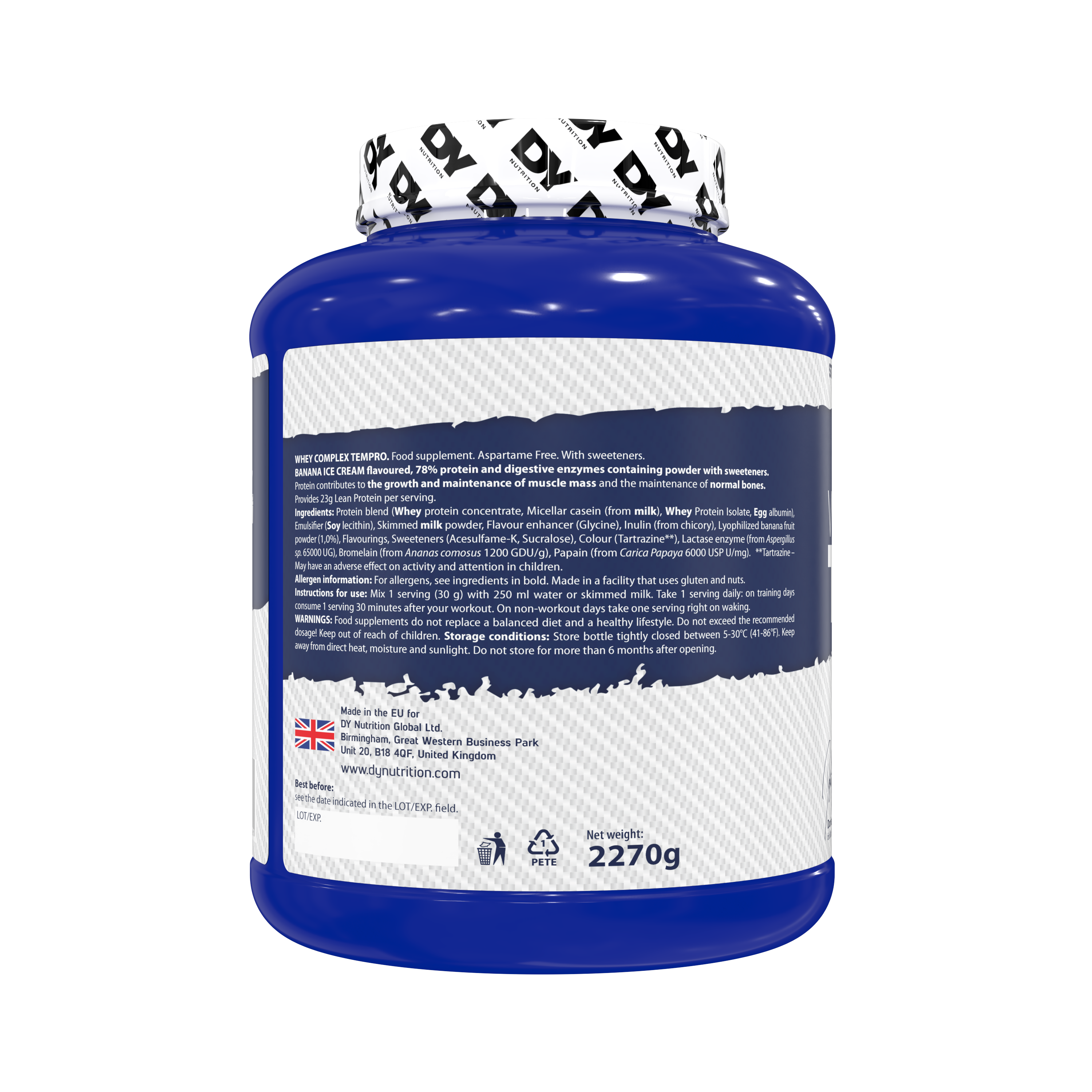 DY Whey Complex Tempro Whey 2270g chocolat 24g