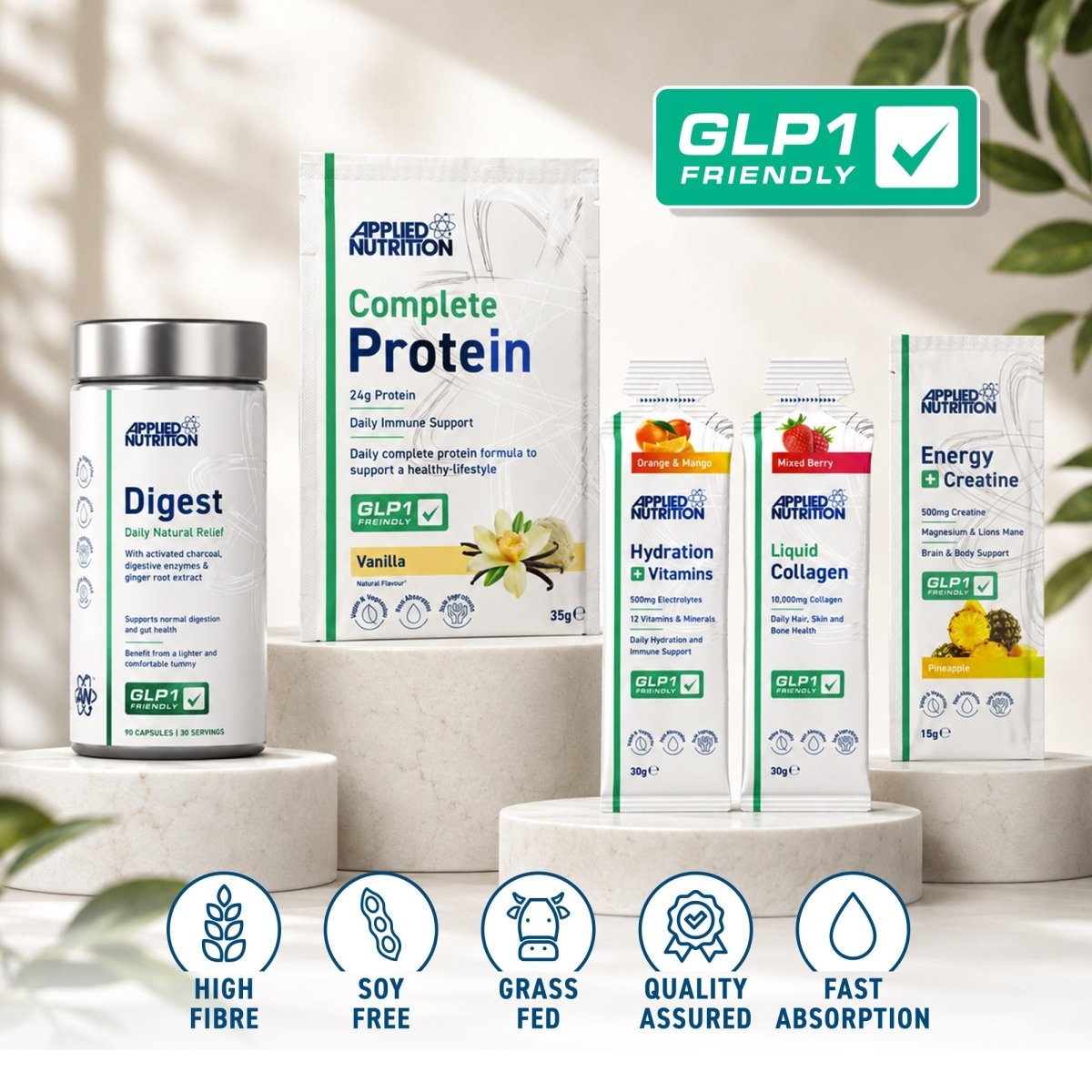 Applied Nutrition Liquid Collagen gel fruits rouges 20 gels