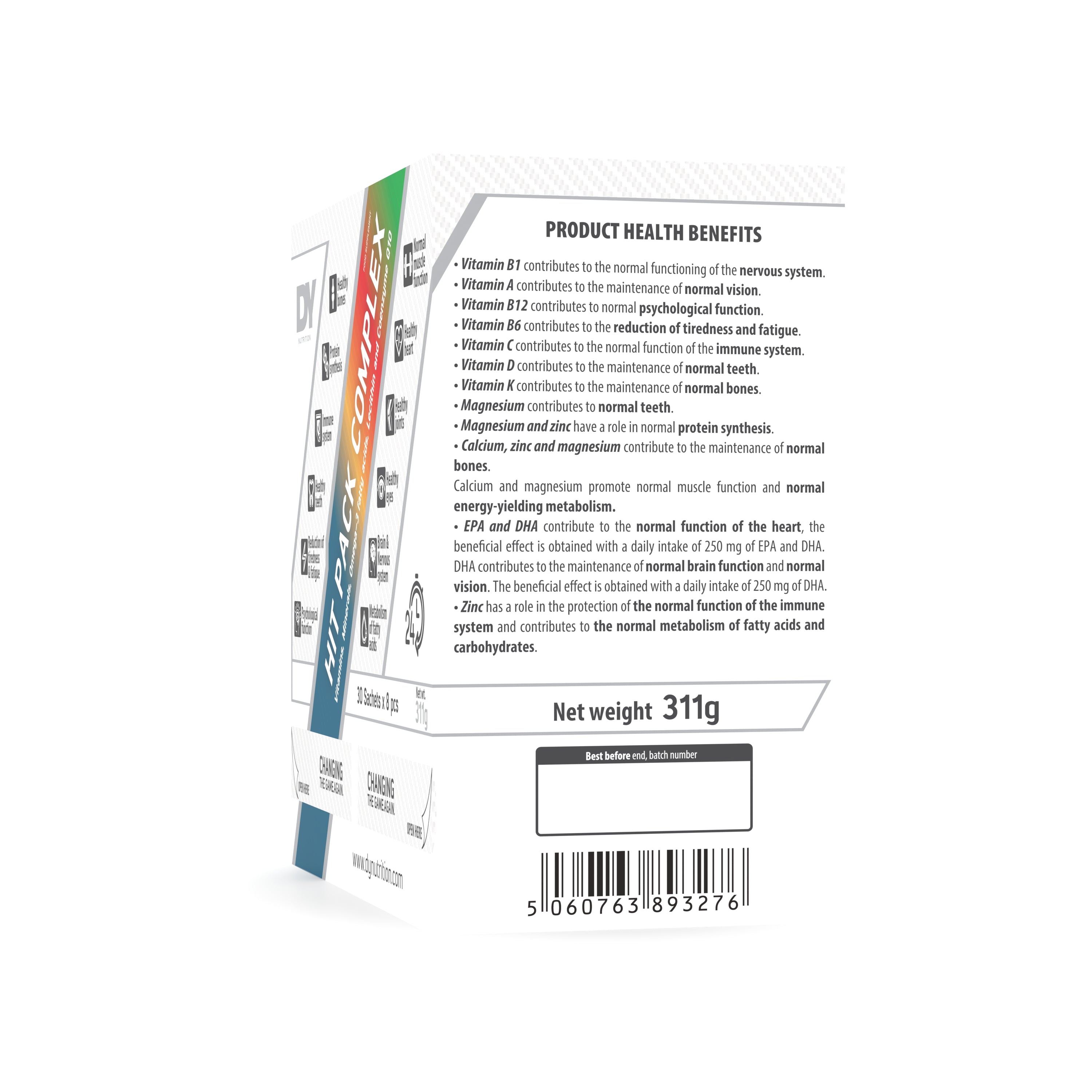 DY Nutrition HIT Pack Complex vitamines oméga-3 quotidien